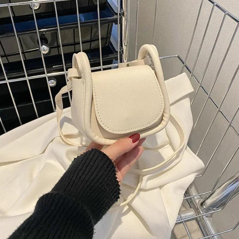 Solid PU Leather Bags for Women Fashion and Simple Mini Bag New Small Square Bag Crossbody Bags for Women