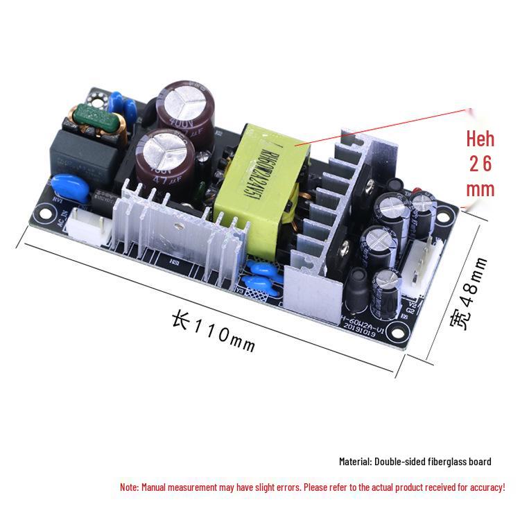 Dual Output 60W DC Step-Down Switching Power Supply: ±15V/2A, ±12V, 18V, 24V from 220V, Uncased, Single-Phase.