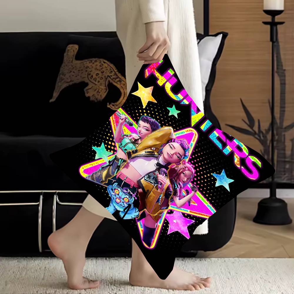 Kpop Demon Hunters Kuddfodral Personligt Kuddfodral Barn Sovrum Vild Party Dekor Kuddfodral Barn Födelsedag Babyshower Gåva