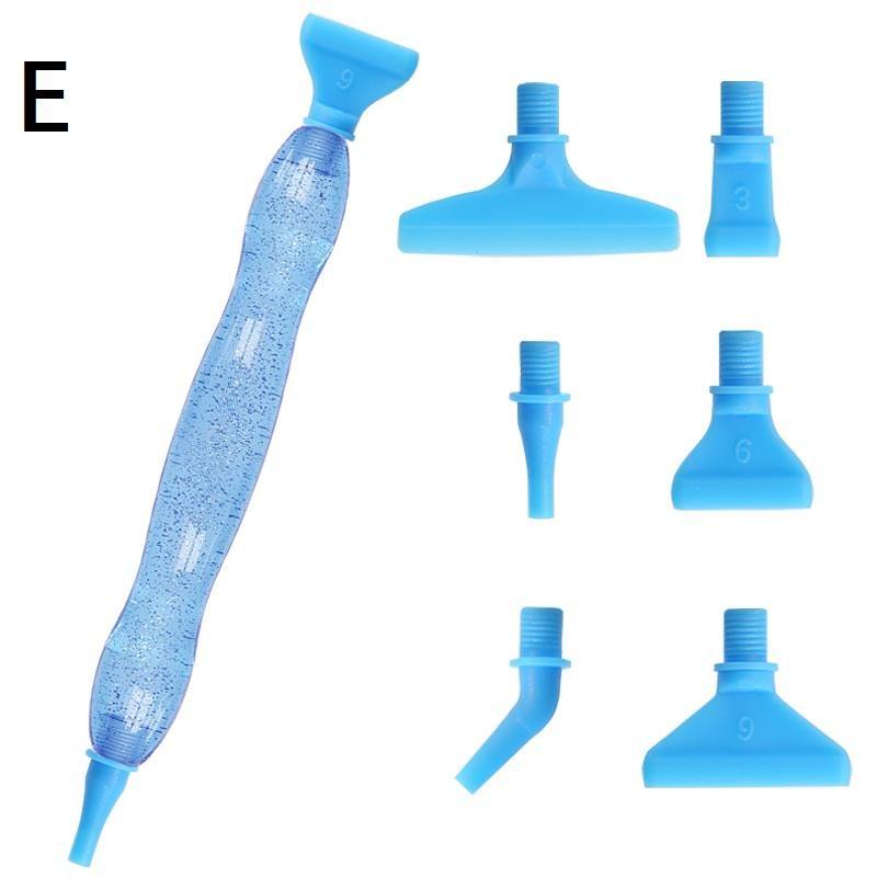 Outil de peinture diamant 5D, stylo à pointe en résine, nouveau stylo de peinture diamant avec conception de fil, Kits de têtes de stylo multi-placeurs