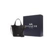 Coach Hanna 18 Magnetic Snap Double-Sided Leather Bucket Bag Women Bags Gold Black CR168-IMBLK