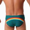 Men's  Fashion Sexy Swim Brief Sexy Stripes UXH Brand Swimsuit for Men Surfing Swimwear Beach Shorts