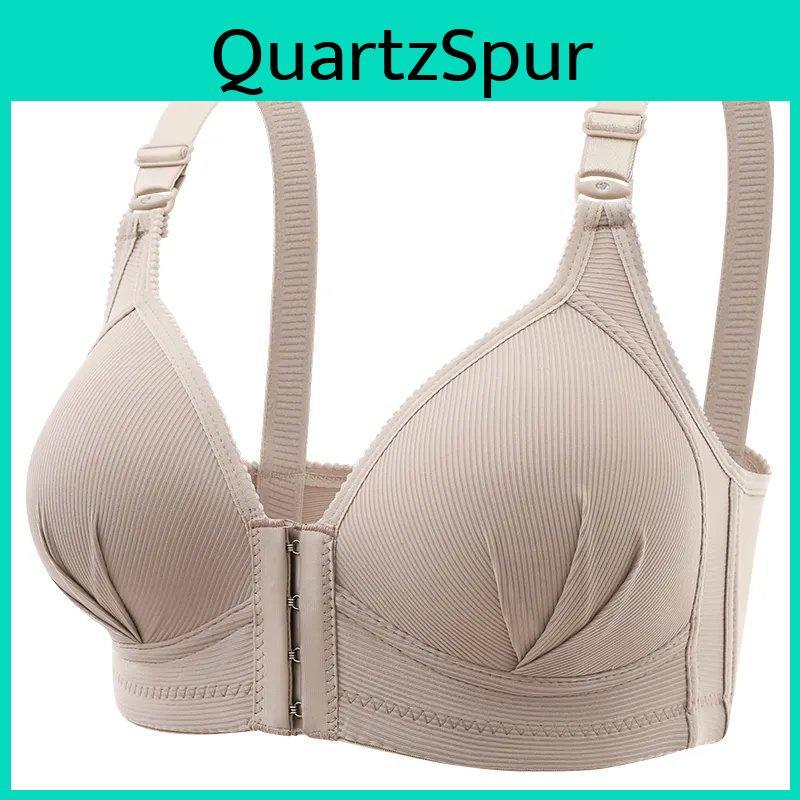 Women Front Closure Wireless Bras Gathered Without Steel Ring Solid Color Underwear Push Up Bralette Sexy Lingerie Plus Size Bra