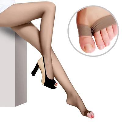 Collants Sexy pour Femmes Collants avec Doigts Bout Ouvert Effet Peau Collants en Nylon Élastiques Cuisardes Longues Dames Collants