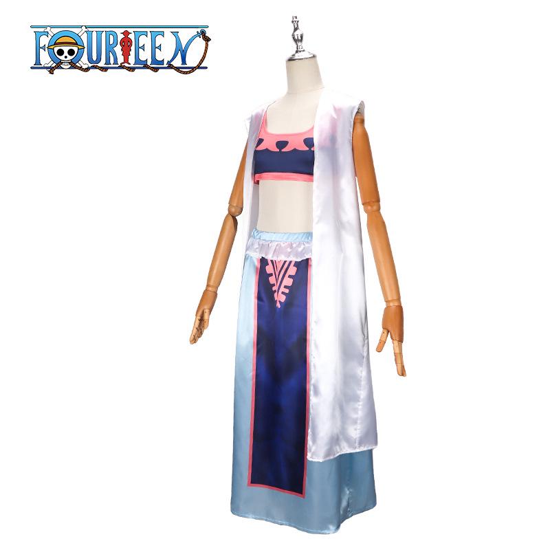 One Piece Vivi Cosplay Costume - Full Set Long Dress for Role-playing