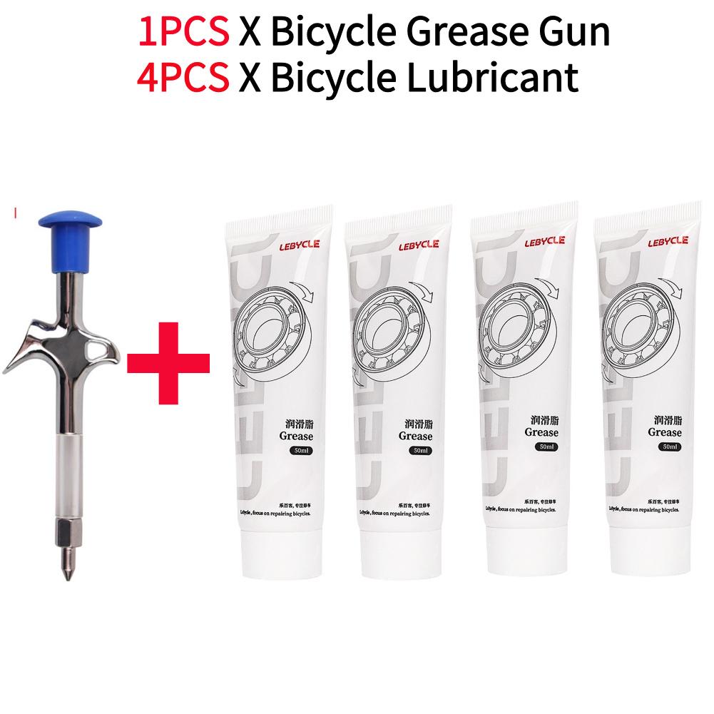 1-5Pcs Bicycle Grease Lubricant Bicycle Aluminum Grease Gun Bicycle Oil Lubricant Bike Ball Bearing Lubricant Grease Syringes