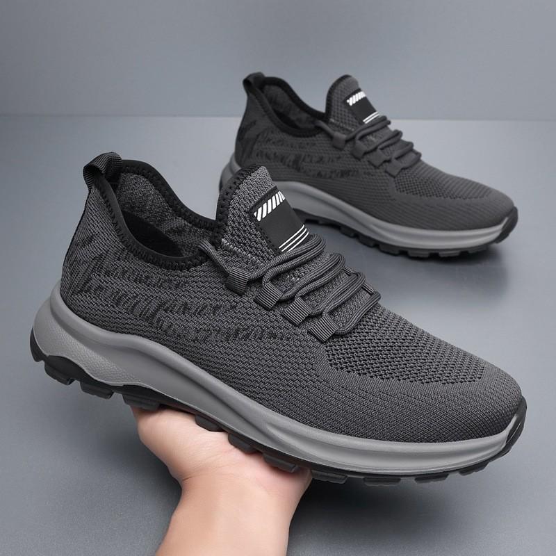 Men's shoes 2025 spring new casual shoes men's running sports shoes fly-woven mesh youth running shoes