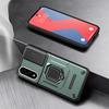 KEYSION Shockproof Case for OnePlus Nord 5 5G Slide Camera Lens Protection Metal Ring Stand Phone Cover for One Plus 1+ Nord 5