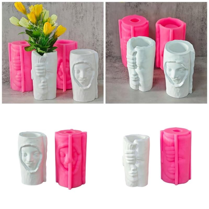 Creative Human Body Planter Sturdy Silicone Mould Reusable Artistic Cement Cast Craft Supplies for Home and Garden