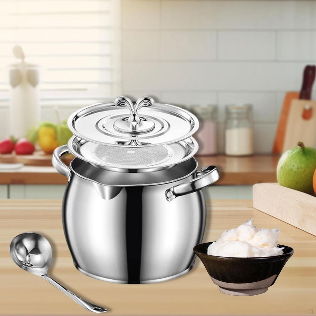 And Practical Oil Storage Container with Strainer, Lid Spoon, Versatile Kitchen Accessory