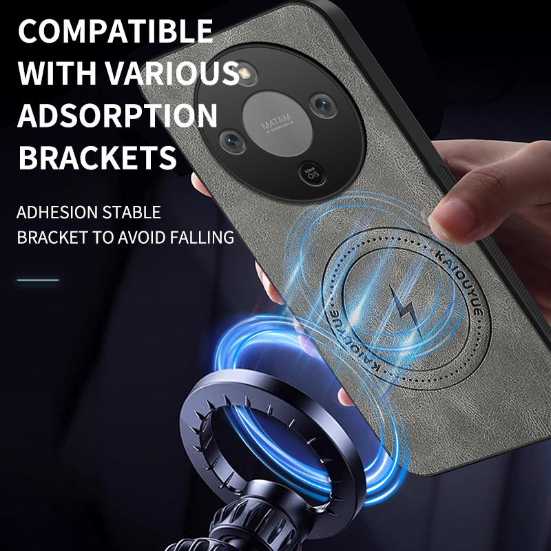 For Honor X9D Magnetic Protector Phone Case For Honor X9D Sheepskin Leather Back Cover For Honor X9D Soft Lambskin Shockproof