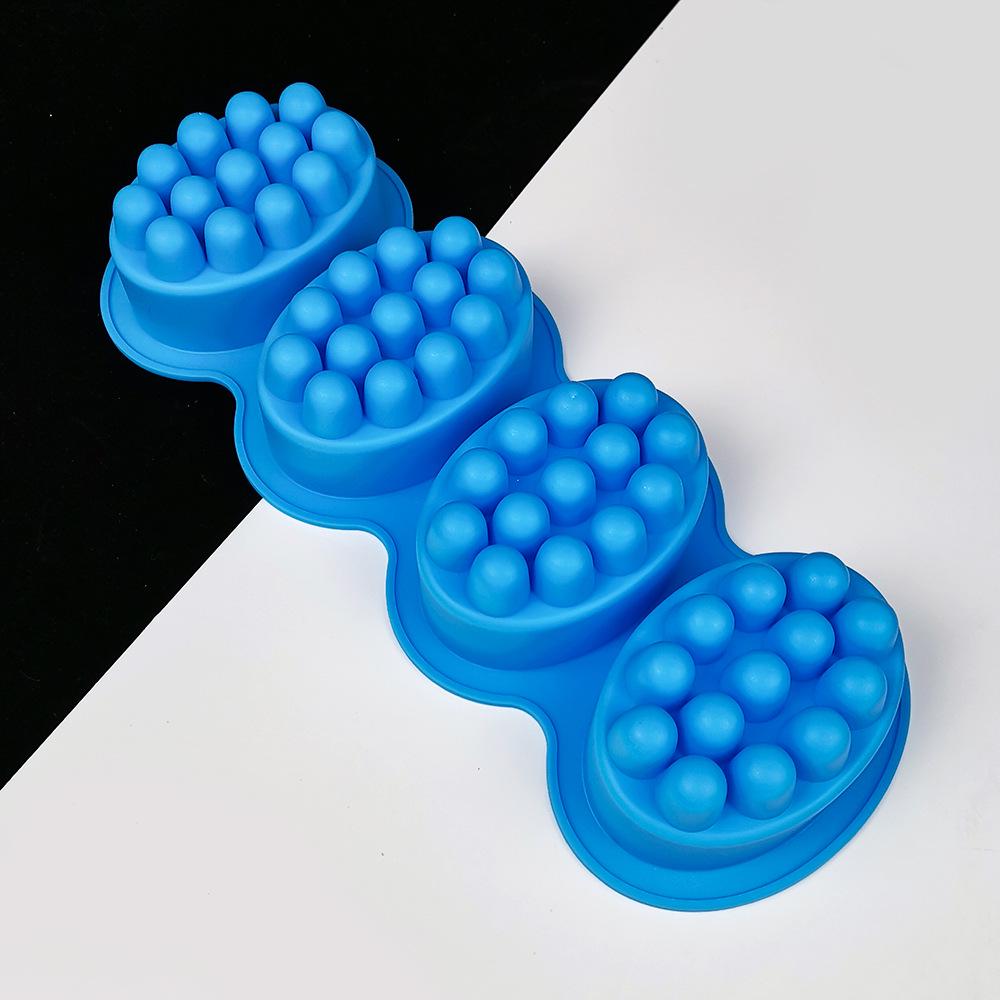 Силиконовая форма на 9 ячеек для изготовления свечей с мелкими бугорками, мыла ручной работы для массажа и мыла холодным способом