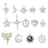 Enchanting Silver Tulip Hexagram Bow Star Rose Pendant for DIY Beading