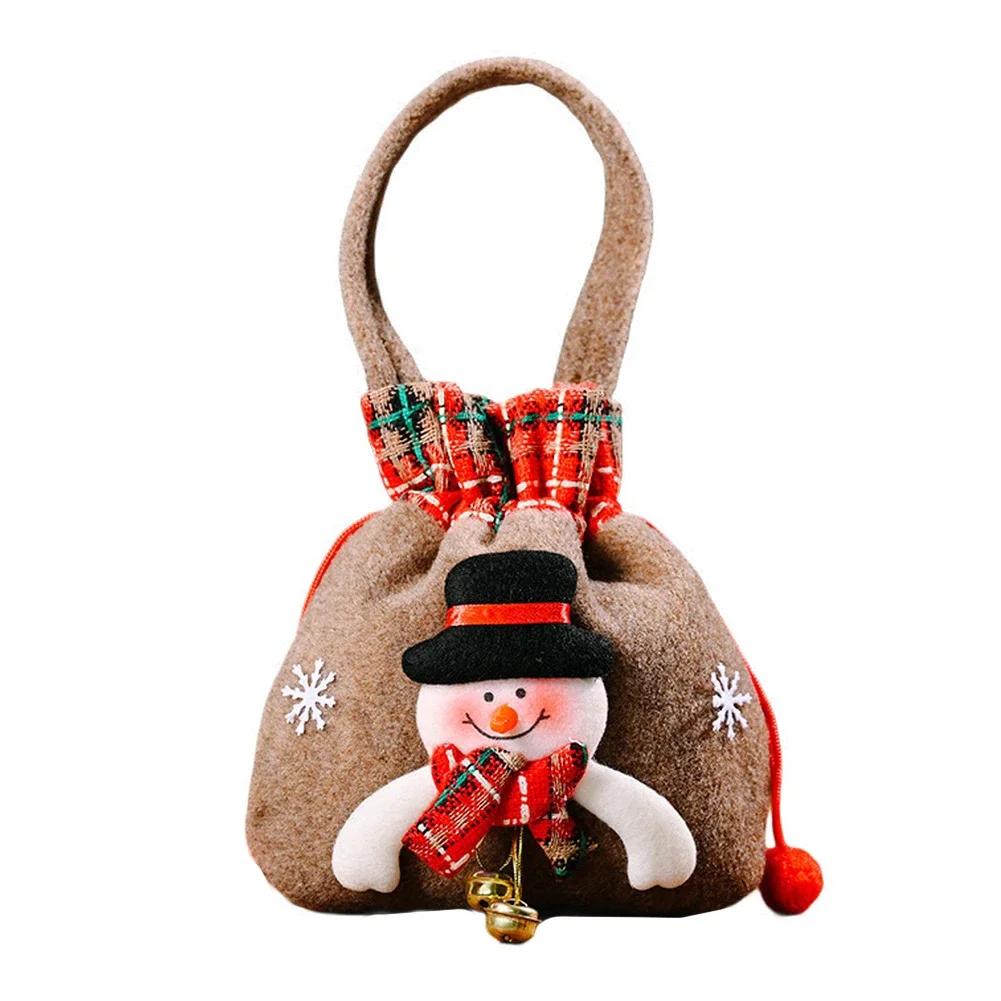 For Christmas Santa Sacks Cloth Present Bags with Strong Handle Cloth Designed for Carrying Holiday Candy and Treats