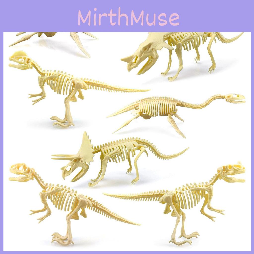 Fossil Dinosaur Skeleton Model With Plastic Material For Kids Decor Educational