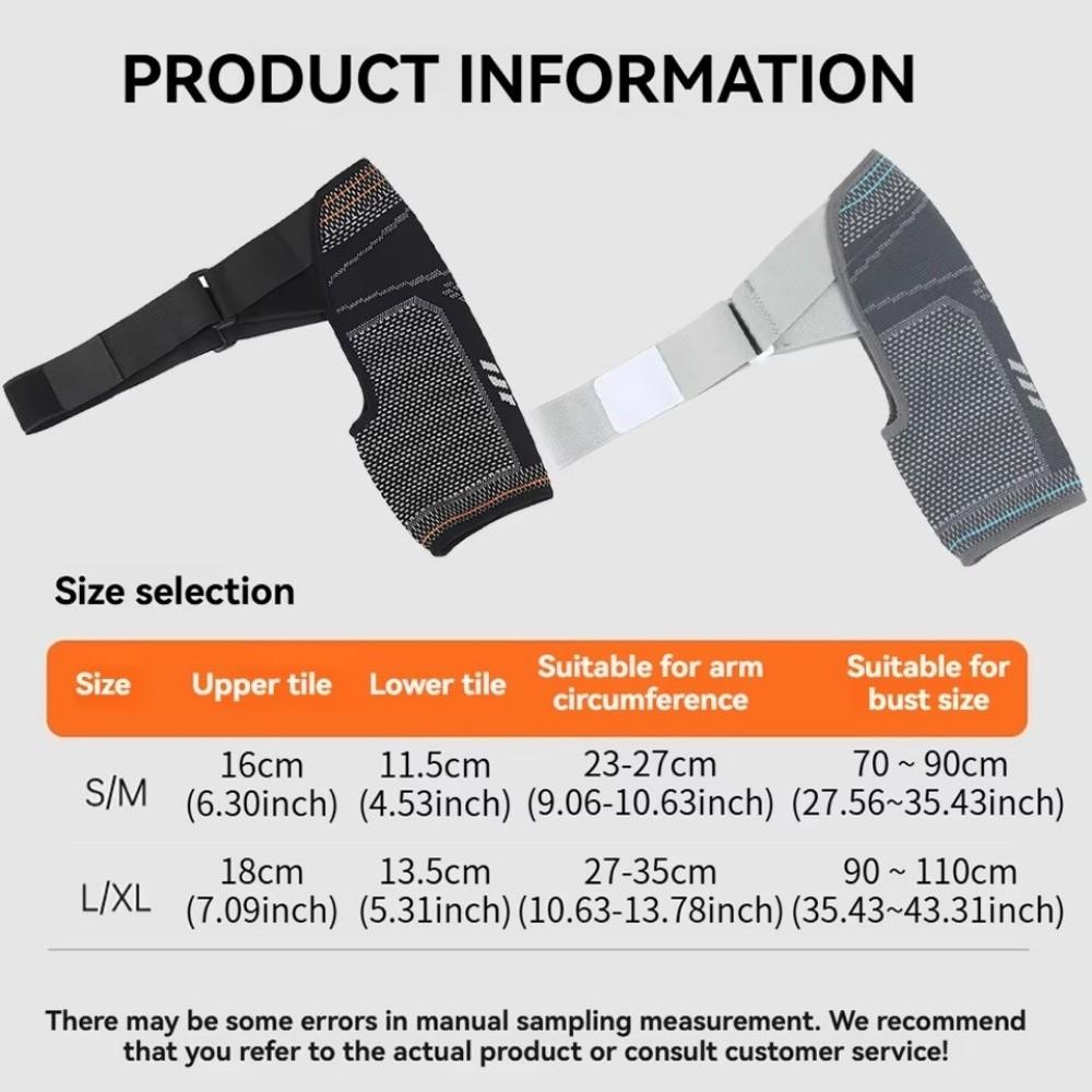 Adjustable Compression Sleeve Sweat-Absorbent Shoulder Stabilizer Shoulder Support Brace  Men