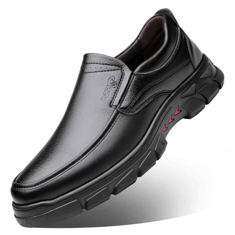 Fashion Fashion Casual Black Leather Loafers for Men Big Size Spring Autumn New Designer Shoes Male Soft Sole Men's Dress Shoe