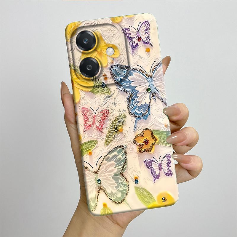 For OPPO A3 4G Phone Case A40 A40m CPH2669 CPH3669 Soft Silicone Sweet Painted Funda Coque Cartoon Printed Protective Back Cover