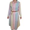Spring Autumn Women's Shirt Dress Temperament Print Single-breasted Open Shirt Dress Casual Long Dress