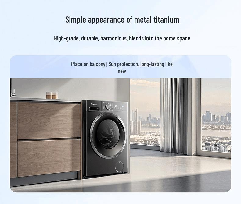 Little Swan 10KG Fully Automatic Wash and Dry Drum Machine, Large Capacity for Household Use, Model TG10V28T.