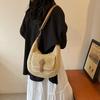 Vintage Straw Woven Bag Women's Summer Seaside Vacation Beach  Shoulder Messenger Bag Underarm Saddle Woven Big Bag