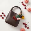 Zinc Zinc Alloy Fruit Keychain Inlaid Metal Nails Bag Charm Bag Accessories Cherry Pendant  Girls