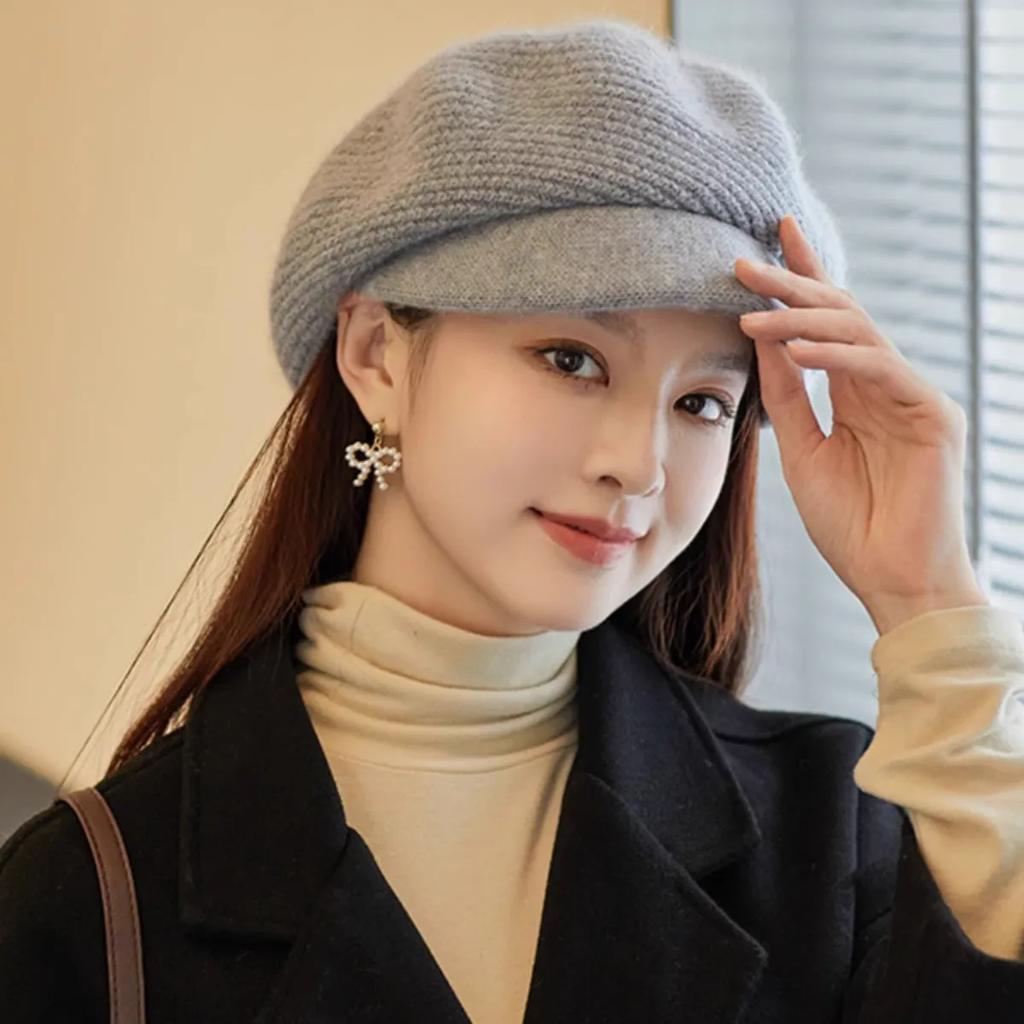 WTEMPO Women's Winter Baseball Caps Fleece Thickened New Warm Ear-protecting Cycling Knitted Woolen Caps Beret for Women