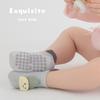 1 Paar Baby rutschfeste Bodensocken, Ultra dünke Netz-Cartoon Knöchelsocken, Nahtlose Flachzehen Anti-Rutsch Silikon-Griffe Kleinkindsocken für 0-3 Jahre