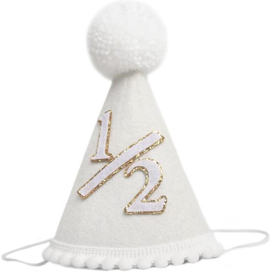 Boho 1/2 Birthday Hat For Babies, Handmade Boho Style Half A Year Old Birthday Crown, Neutral Color, Unisex