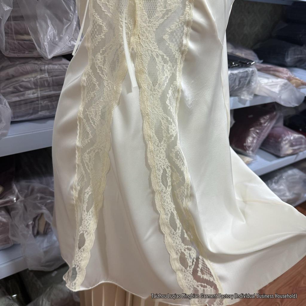 Retro Lace Satin See-Through Camisole Nightgown - Vintage Style Sexy Lingerie