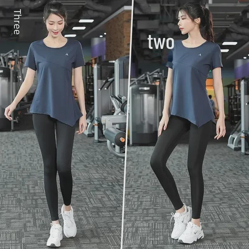 Women's Quick-Dry Slim Fit Running & Yoga T-Shirt - Short-Sleeve, High-Elastic, Ideal for Spring/Summer Fitness