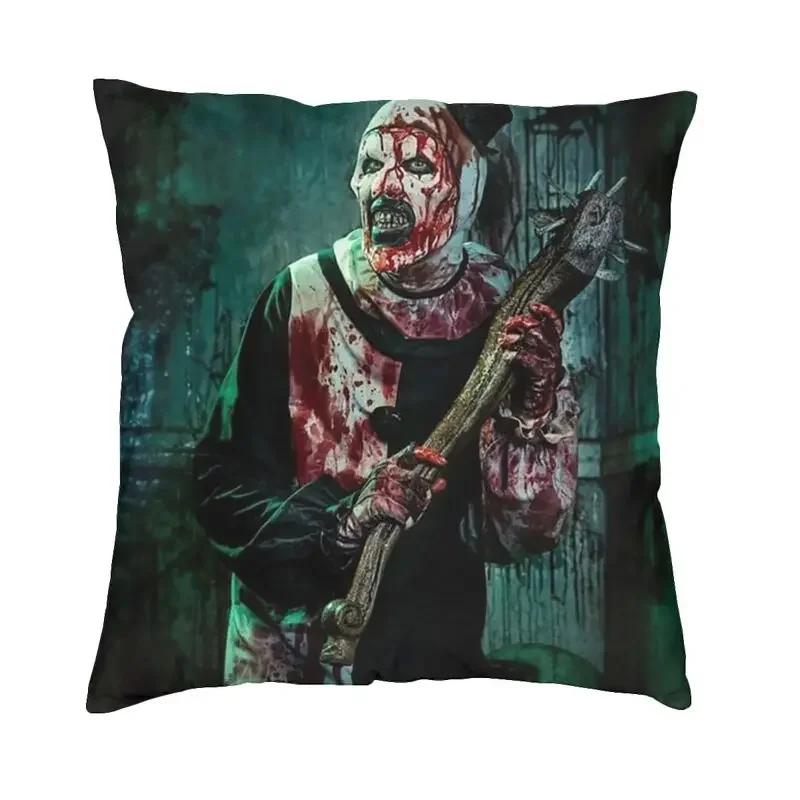Terrifiers Movie Horror Art Slasher Halloween Cushion Cover Sofa Living Room Square Throw Pillow Case 40x40 Pillowcases