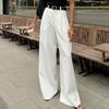 and Winter New White High Waist Wide-leg Pants Temperament Commuter Versatile Trousers 2025 Women Fashion European and American Leisure Pants women