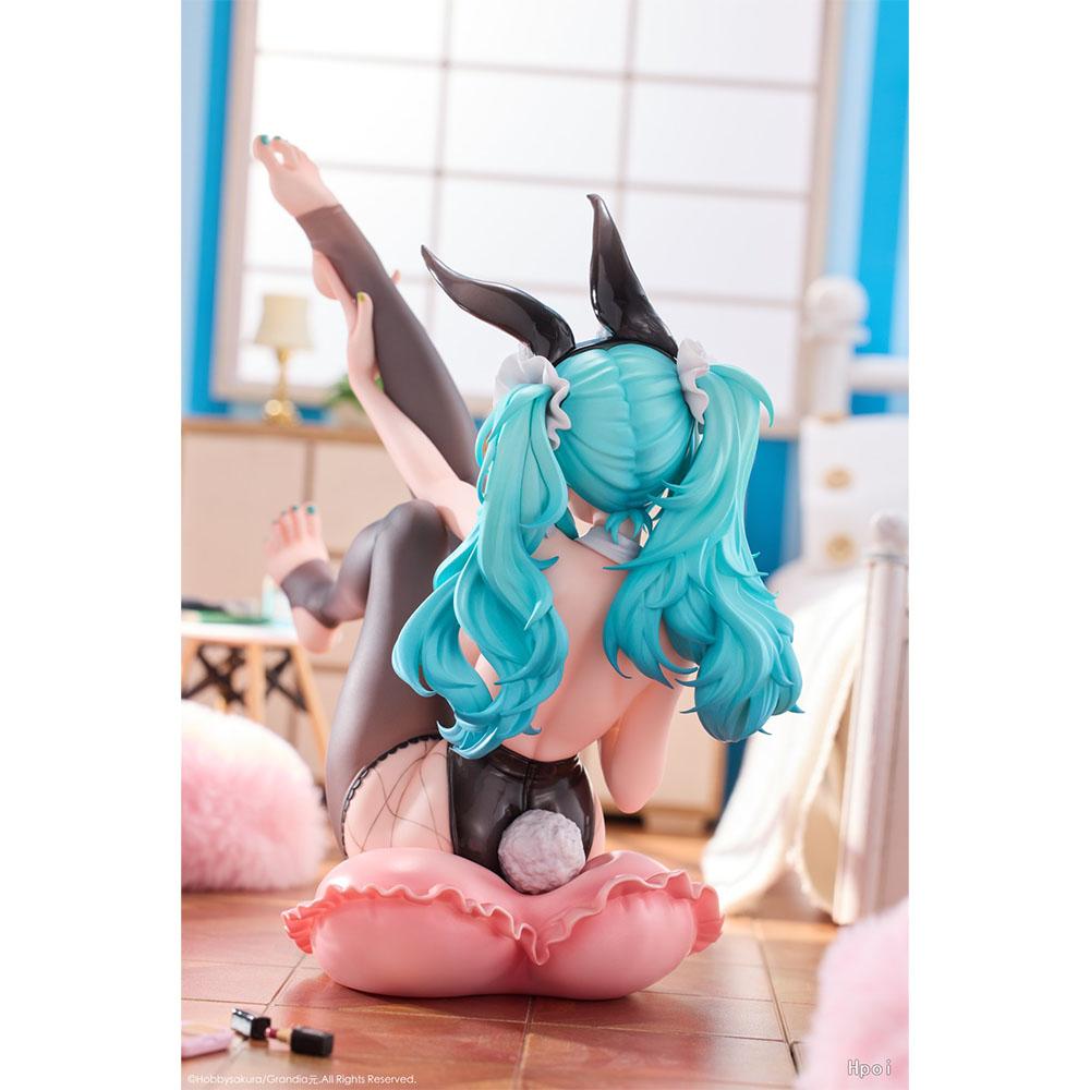 16CM Bunny Girl Figure Anime Noodle Stopper Sexy Microleaks Tabletop Decoration Black Model Toy Gift Collection Ornaments PVC