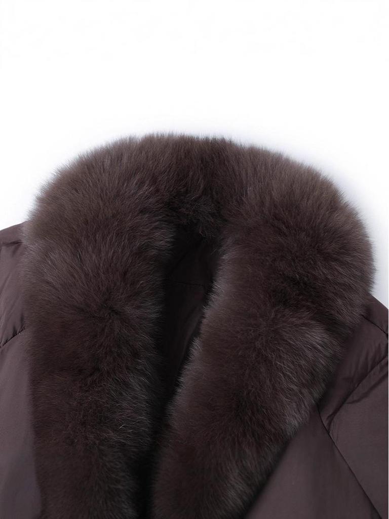 Women's Winter Slimming Cotton Jacket with Fur Collar - New 2025 Style for Middle-Aged and Elderly