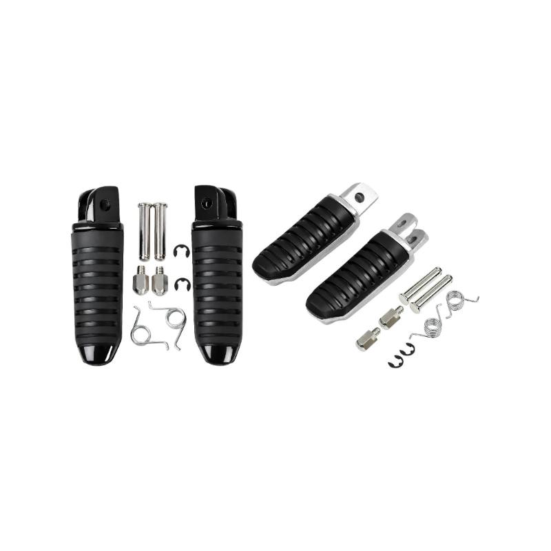 Front Footrest Replacement Set for GSX1300R 1999-2019, ABS Construction with Grooves Across Foot-Contact Areas
