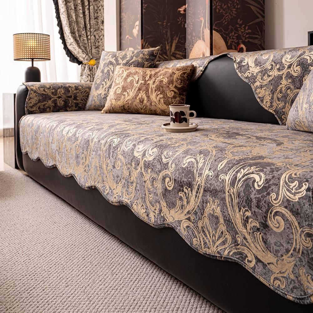 Foreign Trade Export Dutch Velvet Sofa Cushion Light Luxury High-End Non-Slip Seat Cushion Four-Season Universal Sofa Cover Cover Cloth
