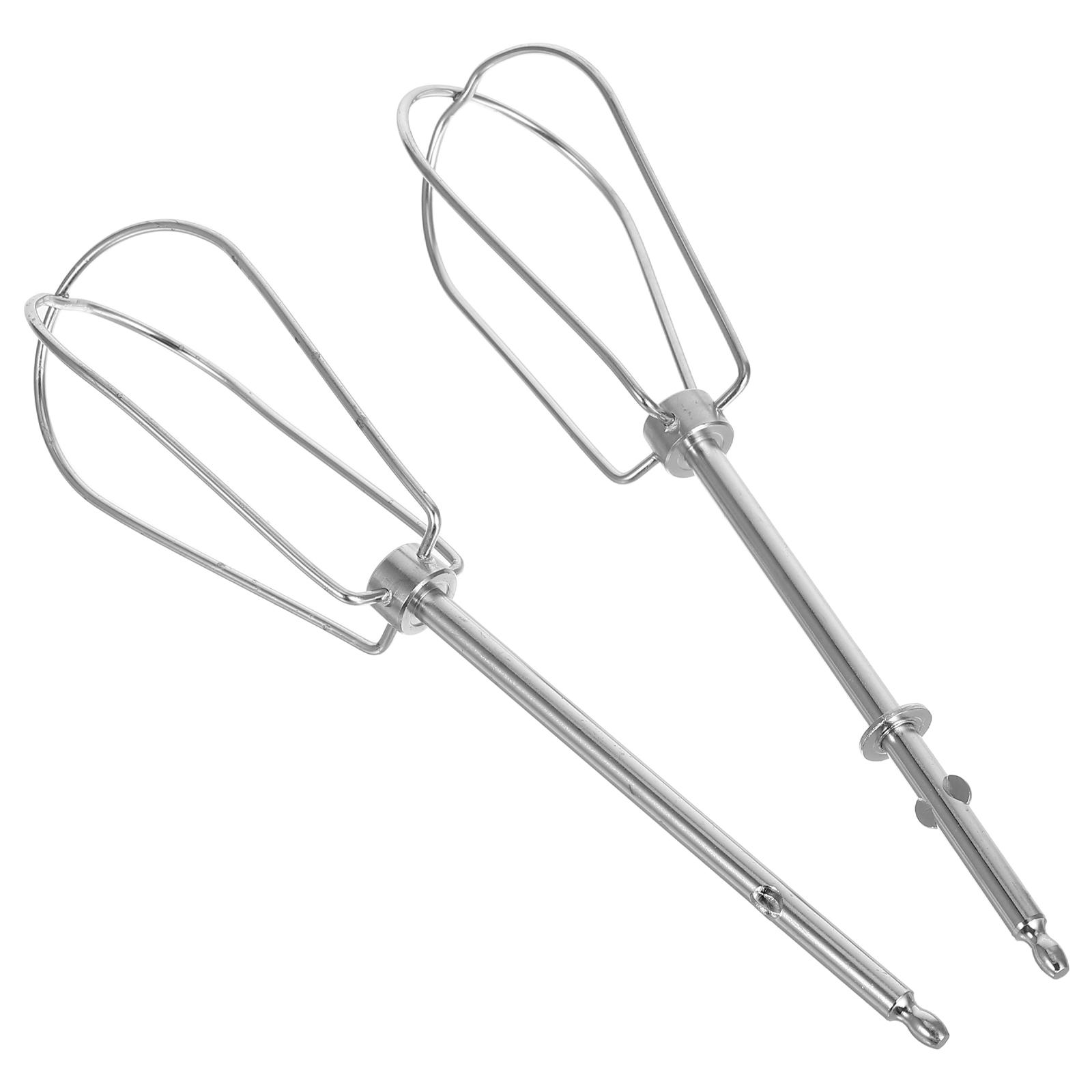 2pcs Stainless Steel Whisk Mixer Attachments Heavy Duty Replacement Beaters For Handheld Mixers Multi-Use Kitchen Accessories серебряный