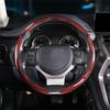 3Pcs 38Cm Carbon Fiber Car Steering Wheel Cover Non-Slip Protective Cover Segmented Car Styling Accessories For 99% Car