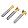 3Pcs Keyhole Router Bits Set 14in Shank T Slot Routers Bit Milling Cutters for Wood