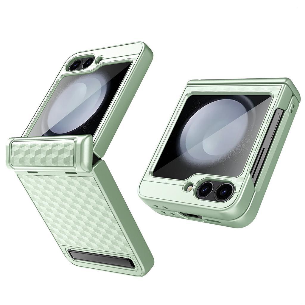 For Samsung Galaxy Z Flip7 FE 5G/Z Flip6 5G Case Hinge Protection Kickstand Hard PC Phone Cover with Screen Film