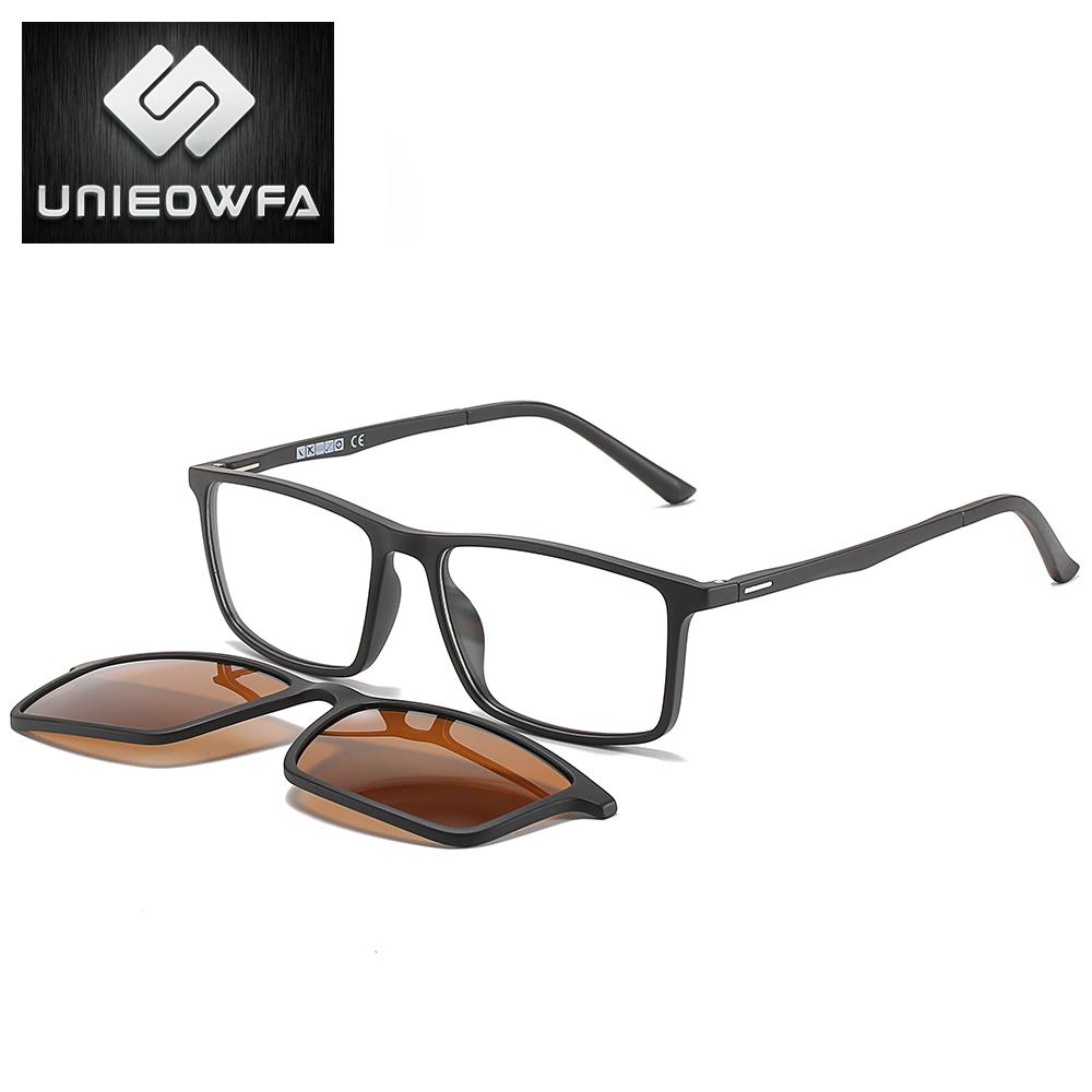 ULTEM Leopard Magnet Clip on Sunglasses