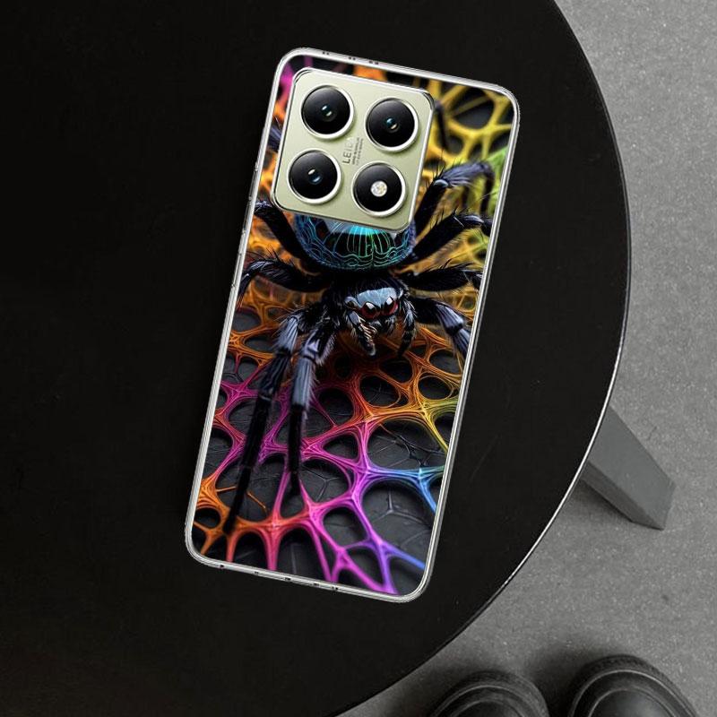 Schwarze Witwe Spinne Insekt Handyhülle für Xiaomi Redmi Note 15 14 13 12 11 Pro Plus 14S 12S 11S 11T 11E 10S 10 Personalisiert F