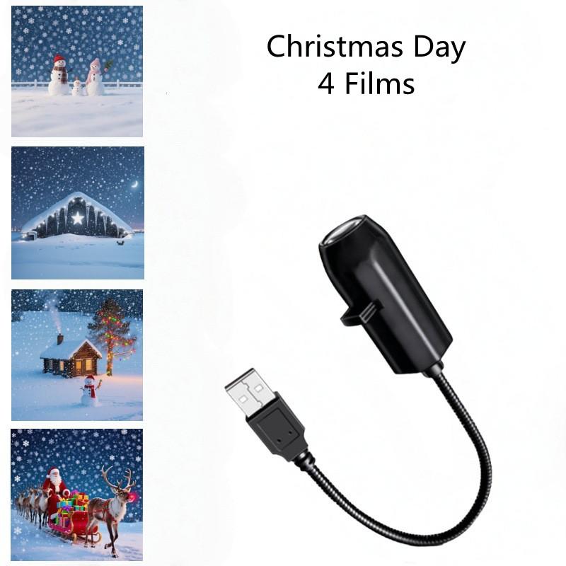 Christmas Day Projector Atmosphere Lights Night Light Space Moon Halloween Ambient Night Lamps Car Project Light USB 5V
