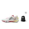 Li Ning Cushioning Slip Resistant Abrasion Resistant Low top Badminton Shoes Unisex Gray Red AYTV003-3