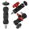 Ballhead Clamp Clip W/ 1/4inch -20 Thread Ball Mount Clamp Magic Arm Super Clamp for GoPro DSLR Camera Monitor LED Light Mic
