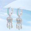 925 Silver DreamCatcher Hoop Earrings Turquoise Zircon Earrings For Women Fine Birthday Jewelry Gifts