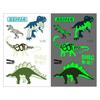 Adesivi Tatuaggi Temporanei di Dinosauri che si Illuminano al Buio per Bambini