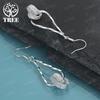 Retro Elegant 925 Sterling Silver Double Round Woven Drop Earrings For Women Anniversary Party Design Jewelry Accessories