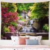 Garden Landscape Tapestry Park Waterfall Maple Tree Carpet Room Hanging Cloth Bedroom Living Room Decoration Cloth Background Cloth Hanging Painting